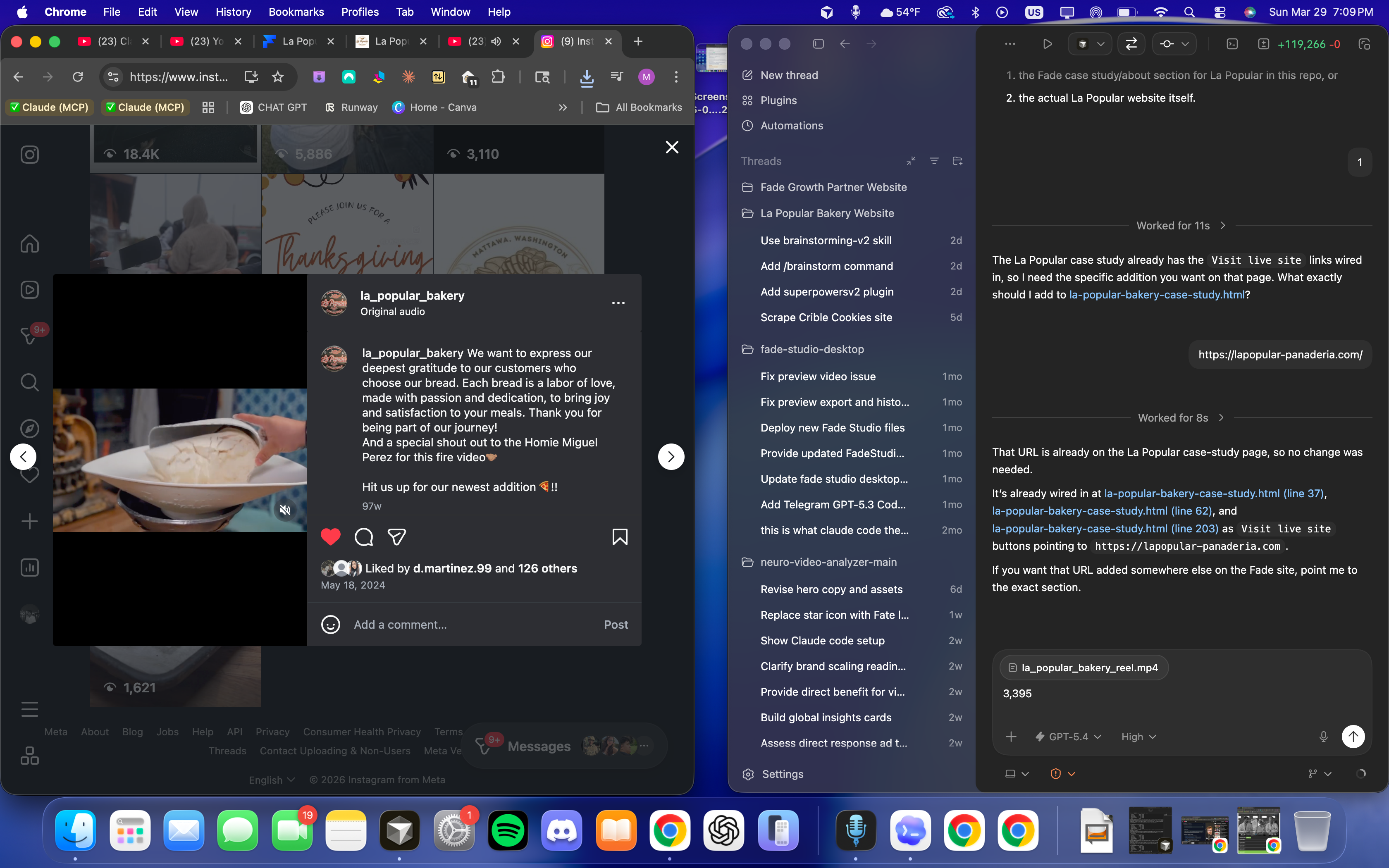 Social media content