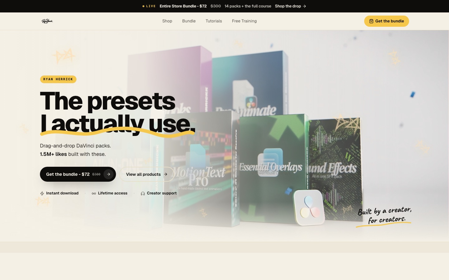 Ryan Herrick store website preview